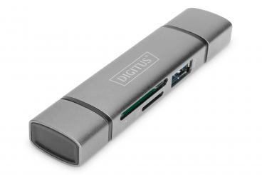 Çift kart okuyucu göbeği USB-C™/USB 3.0, OTG 
