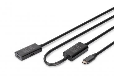Aktif USB 3.2 Gen1 5G uzatma kablosu, USB-C - USB-C, 10m 