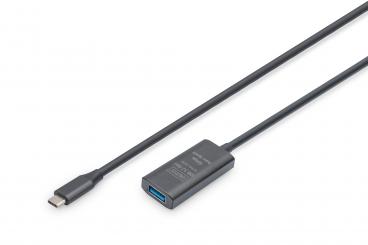 Aktif USB 3.2 Gen1 5G uzatma kablosu, USB-C - USB-A, 5m 