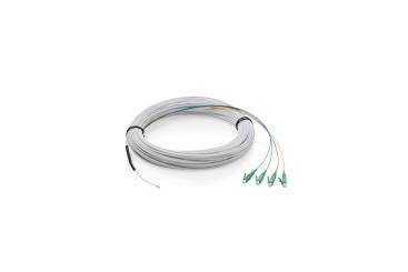 FTTH drop kablosu, tekli mod, 4 fiber, 4 LC/APC, 50 m 