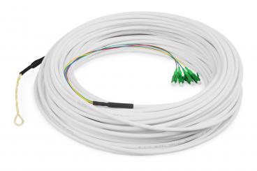 FTTH drop kablosu, singlemode, 4 fiber, 4 LC/APC, 50 m 