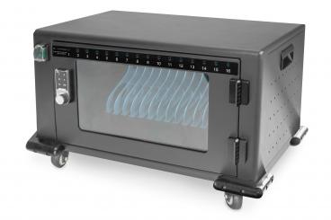 USB-A, 13 inç'e kadar 16 tablet için mobil şarj kabini 