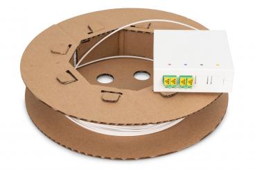 Fttx kurulum kiti, önceden monte edilmiş, 4 fiber, LC/APC konektör, uzunluk 30 m 