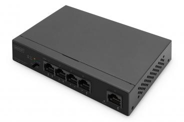 Gigabit Ethernet PoE Anahtarı 4 portlu PoE + 1 portlu uplink, 60W PoE bütçesi 