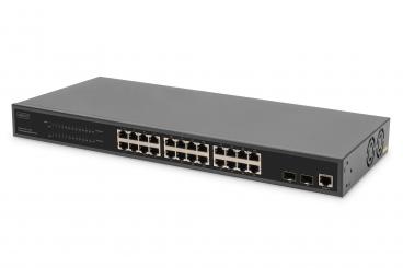 24 portlu L2 yönetimli Gigabit Ethernet PoE anahtarı 