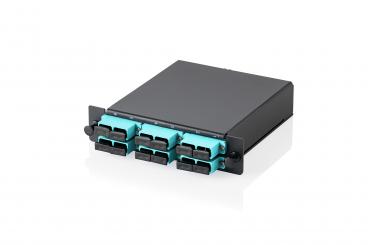 MPO kaset, çok modlu OM3, SC/DX, SC'den MPO'ya, 3 kaset alanı için 