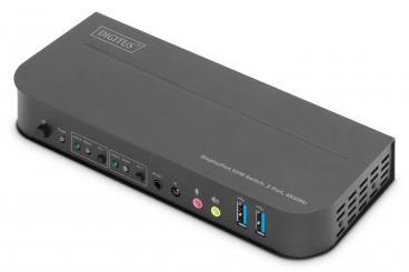 KVM-Switch, 2-Port, 4K60Hz, 2 x DP giriş, 1 x DP/HDMI çıkış 