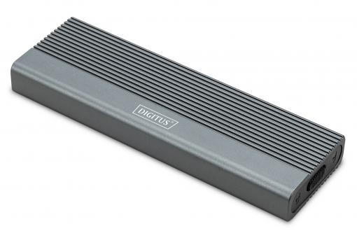 USB M.2 sabit sürücü muhafazası, SSD, harici, NVMe + SATA, 10Gbps (NVMe) 6 Gbps (SATA), USB3.1 Gen2, alüminyum, toolfree 